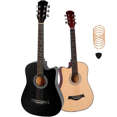 Imagem de Violão Clássico Acústico Aço Iniciantes Para Destros Marrom Claro, Pre