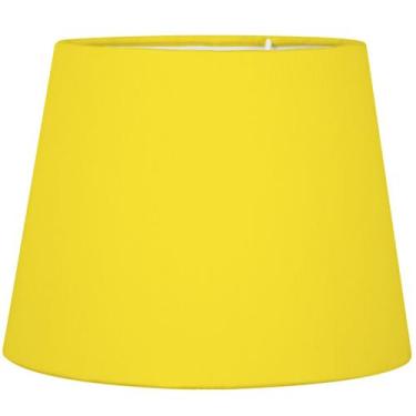 Imagem de Cúpula de Abajur Tecido Amarelo 20x16cm - MARRYLUZ