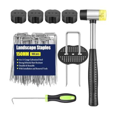 Imagem de Stgfyxgs 100 Grampos de Jardim de 15 Cm com Juntas para Lonas, Tecidos E Mangueiras.