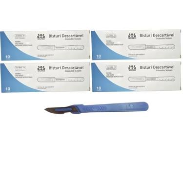 Imagem de Kit Com 40 Unidades De Laminas De Bisturi Wiltex Número - 10