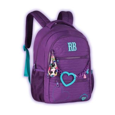 Imagem de Mochila Costas Rebecca Bonbon 19" Passeio Infantil Escolar, Roxo