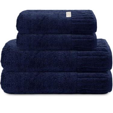 Imagem de Kit Jogo De Toalhas Camesa 4 Peças Banho e Rosto Velour 100% Algodão 5