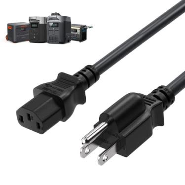 Imagem de Cabo de carregamento de estação de energia resistente, cabo de carregamento rápido para Jackery Explorer 2000/1500/1000 Pro, Ecoflow Delta/River Series, Bluetti EB3A; Anker 757/767, 125Volt 15 Amps