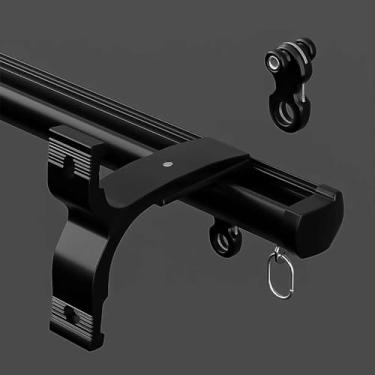 Imagem de Sistema de trilho de cortina para montagem no teto e na parede - Conjunto de trilhos de cortina para chuveiro e divisória de quarto, suporte lateral de 3,5 m para sala de estar e quarto, varões de