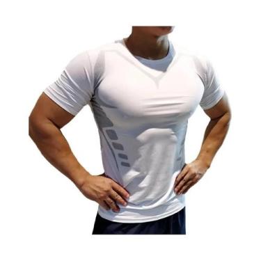 Imagem de Camiseta De Compressão Masculina De Manga Curta Para Corrida, Academia