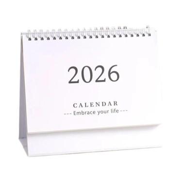 Imagem de Calendário De Mesa Portátil Dobrável 2026, Decoração Para Escritório E