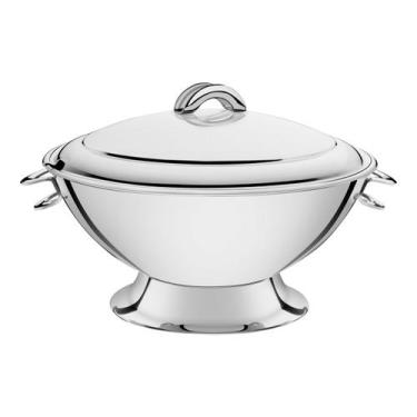 Imagem de Sopeira Tramontina Service em Aço Inox com Tampa 24 cm 2,75 L