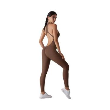 Imagem de Macacão Esportivo Feminino Com Controle De Abdômen E Efeito Levanta Bu