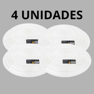 Imagem de Kit Tampas para Micro-ondas 24cm Plástico BPA-Free Protetora Anti Resp