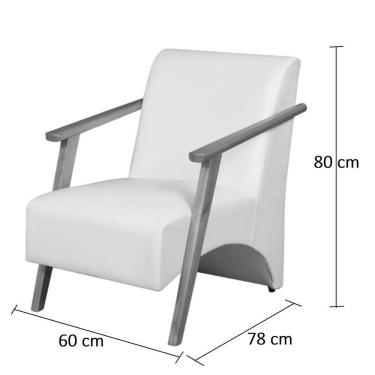 Imagem de Kit 4 Poltronas Venus 1 Lugar Braço Madeira Maciça Tecido Suede Unidecor Azul Bic