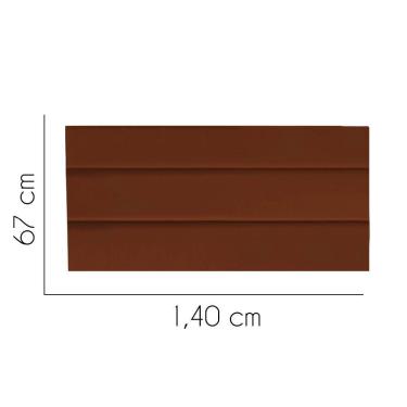 Imagem de Painel Estofada Argentina 140cm Casal Para Cama Box Quarto Suede Terracota Telha