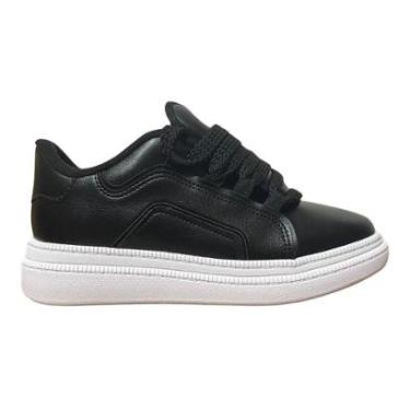 Imagem de Tênis Casual Feminino Dulce Maria Moleca 5816.105 Preto-Feminino