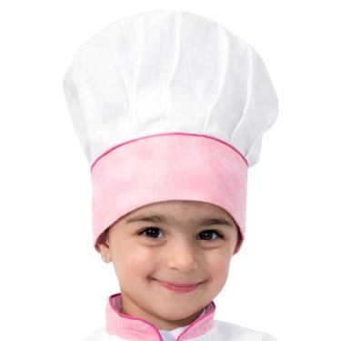 Imagem de Chapéu Para Mini Chef Cozinha Infantil Unissex Touca Crianças Mestre C