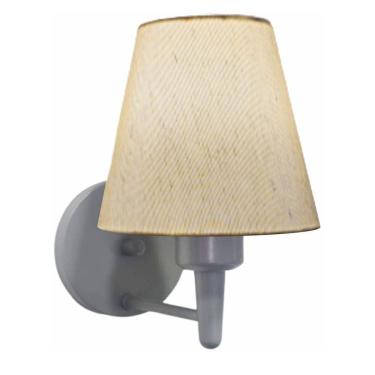 Imagem de Arandela Parede Vivare Md-2004 Cinza Cúpula Em Tecido - Bivolt Cinza-linho-bege 127-220v