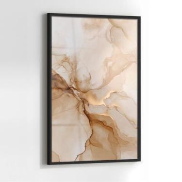 Imagem de Quadro com Moldura e Acrilico Cristal Vidro Mármore Areia para Sala, Q
