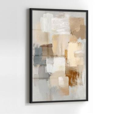 Imagem de Quadro com Moldura e Acrilico Cristal Vidro Pincelada Harmonia para Sa