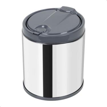 Imagem de Lixeira De Pia Inox 2,5 Litros Cesto Cozinha Balde Plástico - Viel, Ci