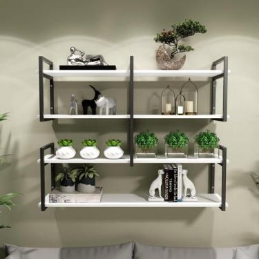Imagem de Prateleira Moderna Decorativa Sofisticada Estilo Industrial 90cm - Met