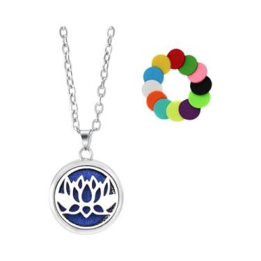 Imagem de Colar Difusor De Óleo Essencial Em Aço Inoxidável Para Mulheres, Pinge