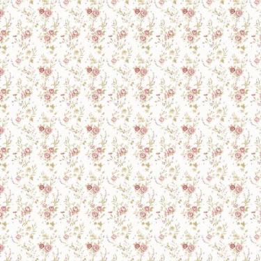 Imagem de Papel Parede Rosas Brancas Floral Autocolante Sala Cozinha