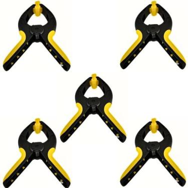 Imagem de Kit-5 Grampos Prendedor Multiuso com Mola 6" Polegadas para Marcenaria