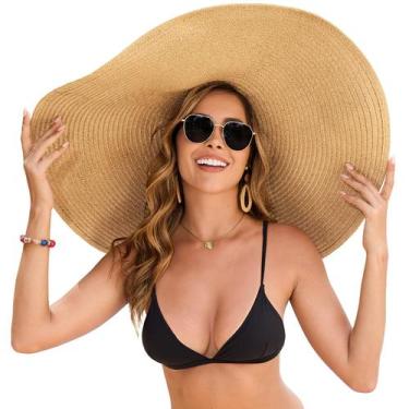 Imagem de Chapéu de praia YA BELT de grandes dimensões com aba larga UPF 50+ cáq