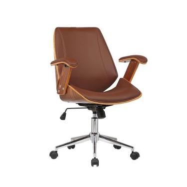 Imagem de Cadeira de Escritório Ergonômica Giratória Diretor Executiva Couro Lis