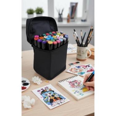 Imagem de Marcador Permanente Arte 36 Cores Ponta Dupla Profissional - Congratul