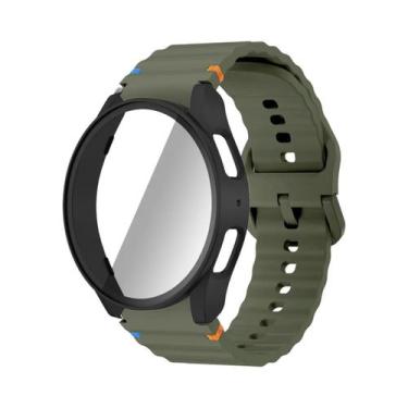Imagem de Pulseira De Silicone Para Samsung Galaxy Watch 7 40 44mm Com Protetor 