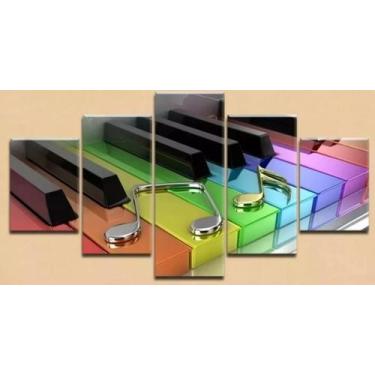 Imagem de quadros decorativos Piano Colorido" - aero print