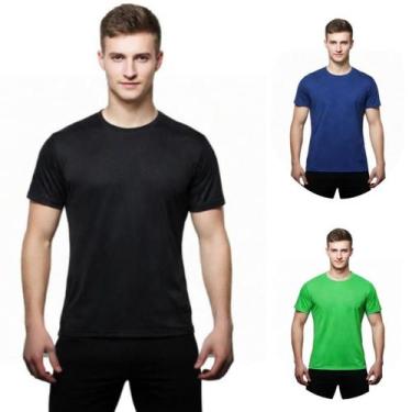 Imagem de Kit 3 Camisas Uv +50 Manga Curta Slim - C&C, Preto, Marinho, Verde lim