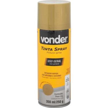 Imagem de Tinta Em Spray Dourado, 350 Ml/250 G, Vonder Dourado