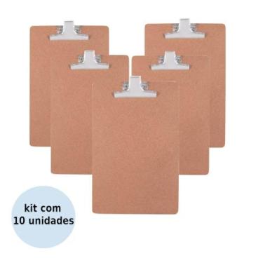 Imagem de Prancheta Ofício Carbrink MDF Prendedor de Metal 5001 C/10