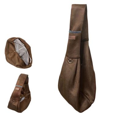 Imagem de Bolsa de Transporte Pet Canguru Gato Cao Animal Tecido Respiravel Tira de Ombro Malha Confortavel Respiravel