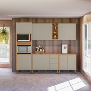 Imagem de Cozinha Modulada Allure Linea Brasil 5 Pecas MDF com Torre Quente e LED A01M4
