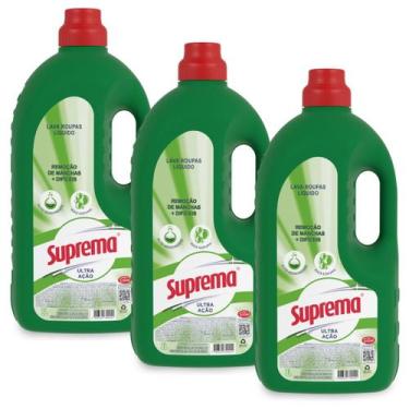 Imagem de Kit Com 3 Sabão Líquido Suprema Lava Roupa Delicadas Finas 3 Litros La