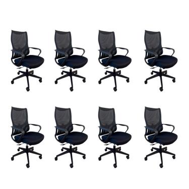 Imagem de Kit 8 Cadeiras Presidente Oficial Verona Sem Apoio