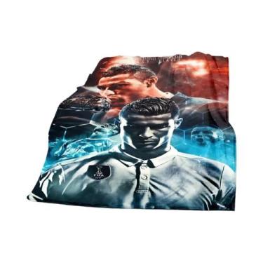 Imagem de Cobertor Estampado De Futebol CR7, Quente, Macio E Confortável, Para P