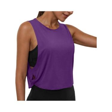 Imagem de Camiseta Sem Mangas Para Yoga Feminina Com Decote Redondo, Top Casual 