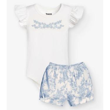Imagem de Conjunto Body com Shorts Feminino Trick Nick Azul, P, Azul