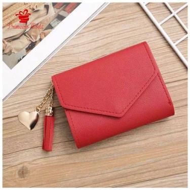 Imagem de Carteira Feminina OEM em material sintético 12x10 e 05 Vermelho com Po