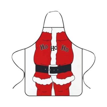 Imagem de Avental De Natal Em Tecido Não Tecido Com Estampa De Papai Noel, Resis