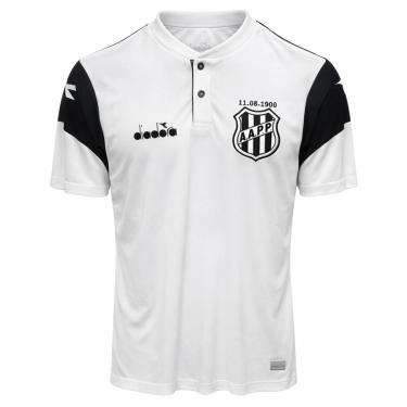 Imagem de Camisa Ponte Preta Diadora Polo Jogo Branca - Masculino-Masculino