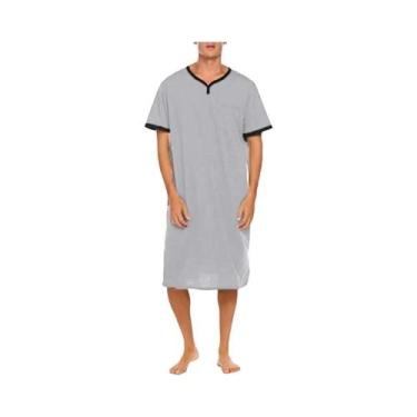 Imagem de Pijamas Vintage Masculinos De Manga Curta, Confortáveis E Elásticos, R