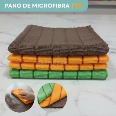 Imagem de Kit 3 Pano Limpeza Microfibra Secagem Rápida Multiuso Extra Macio Prem