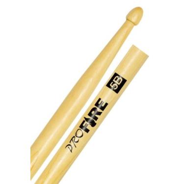 Imagem de Baquetas Marfim 5B Pro Fire O Par De Bateria Madeira Natural
