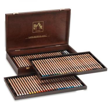 Imagem de Caran D'Ache Lápis de Cor Luminance 76 Cores Caixa de Madeira