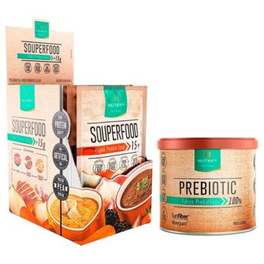 Imagem de Kit Souperfood Nutrify Sopa Proteica 10 Sachês de 35g e Prebiotic Nutr