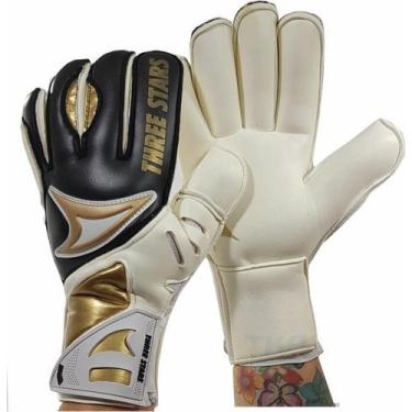 Imagem de Luva Goleiro TIGRA pto/bco - Three Stars, P