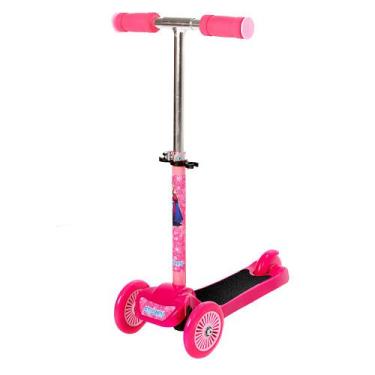 Imagem de Patinete Para Crianças Scooter 3 Rodas Brinquedo Infantil Menina Rosa 
